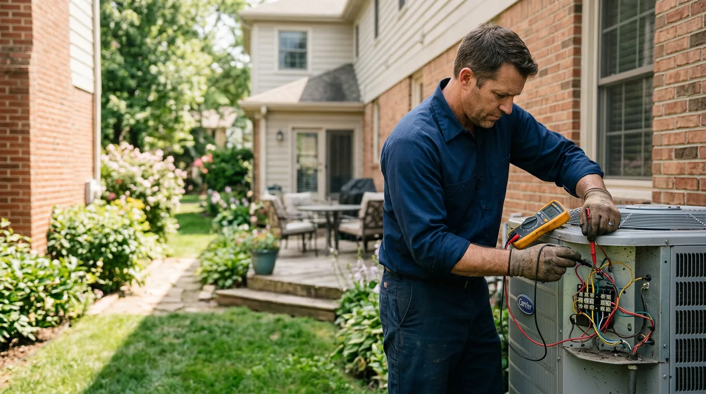 HVAC technician working near Ovid, MI